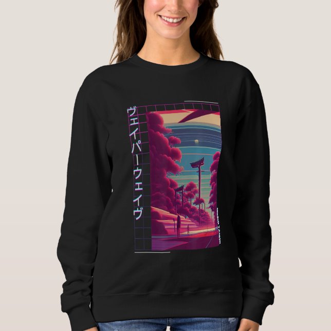 Sudadera 90's Retro Synthwave Japanese Vaporwave Otaku Aest (Anverso)