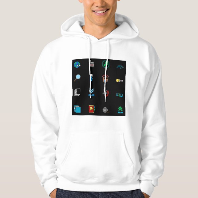 Sudadera 90s Retro Tech and Web Icon Pattern (Anverso)