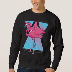 Sudadera 90s Vaporwave Pájaro Tropical Animal Exótico Rosa