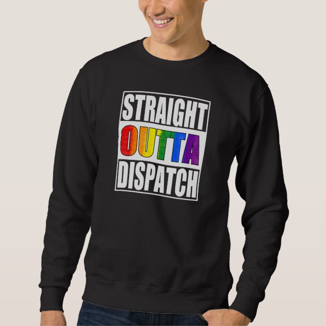 Sudadera 911 Dispatcher  Gay Pride LGBTQIA Thin Gold Line (Anverso)