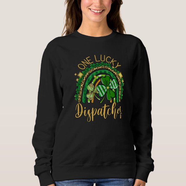 Sudadera 911 Dispatcher  Thin Gold Line St Patricks Day (Anverso)