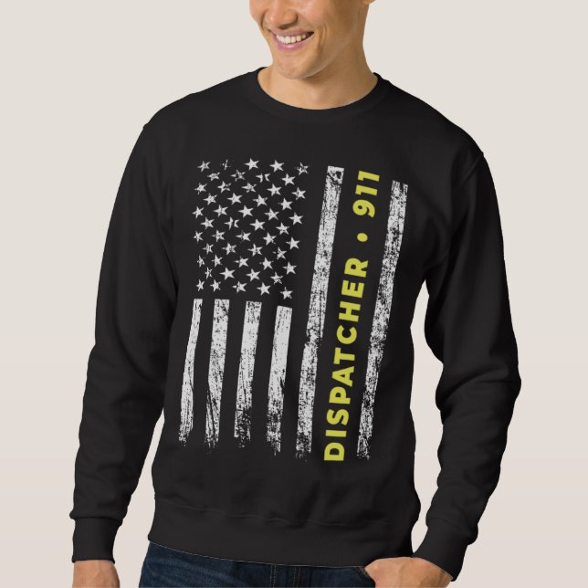 Sudadera 911 Dispatcher Thin Yellow Line Dispatch US Americ (Anverso)