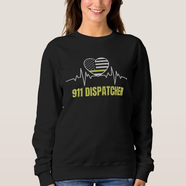 Sudadera 911 Dispatcher Thin Yellow Line Dispatch US Americ (Anverso)