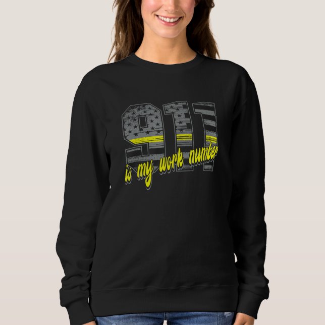 Sudadera 911 my Number I Police I Firefighter I EMT&EMS I D (Anverso)