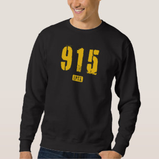 Sudadera 915 EPTX El Paso TX Diseño de plantilla áspera