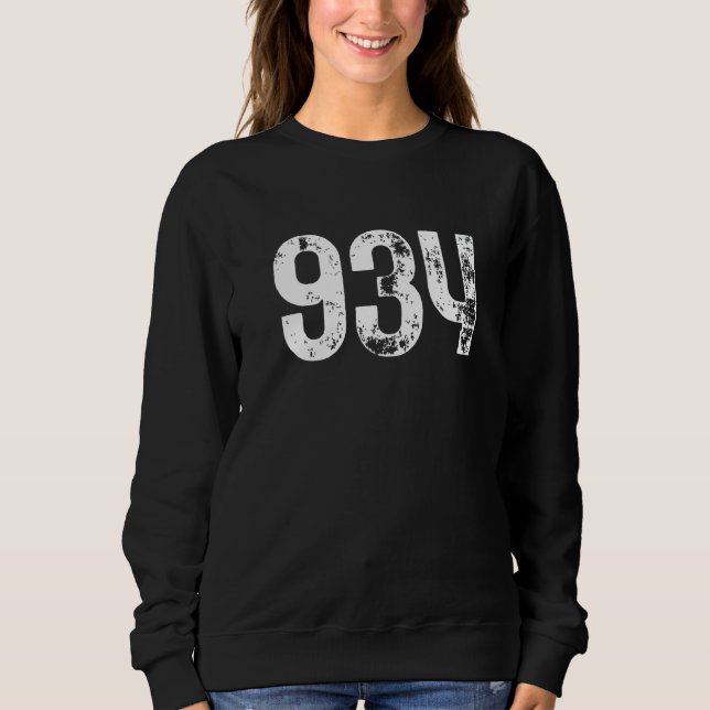 Sudadera 934 Area Code Brentwood NY Mobile Telephone Area C (Anverso)