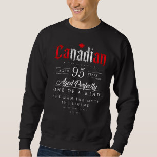 Sudadera 95º Cumpleaños Canadiense 95 Años Nacido En C