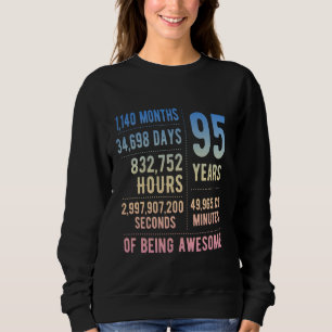 Sudadera 95º cumpleaños mujeres graciosas de 95 años