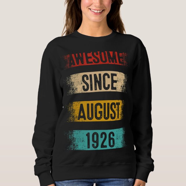 Sudadera 96 años de edad increíble desde agosto de 1926 96º (Anverso)