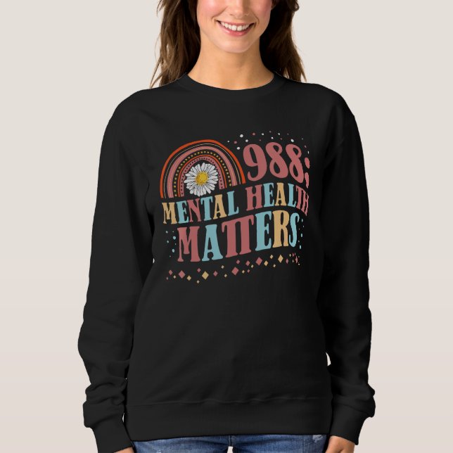 Sudadera 988 Semicolon Mental Health Matters Suicide Preven (Anverso)