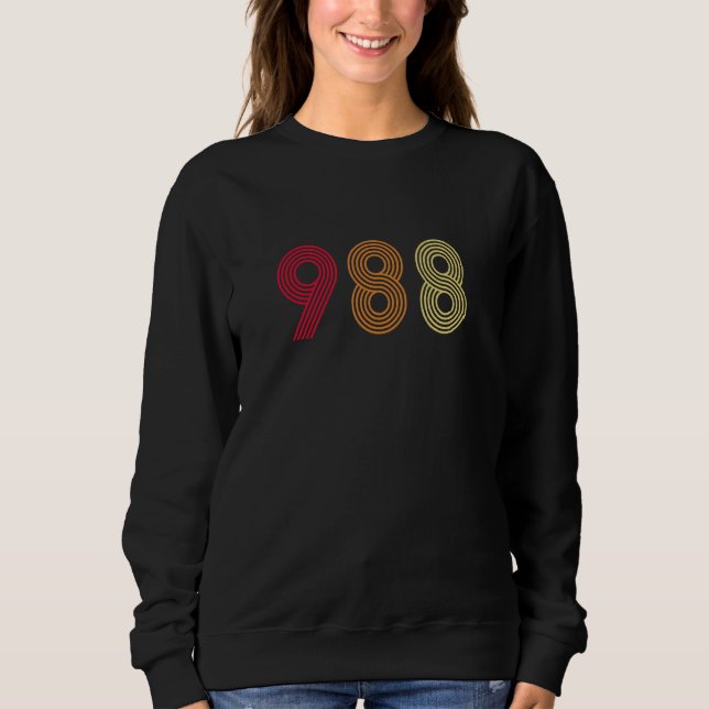 Sudadera 988 suicide prevention hotline health mental aware (Anverso)
