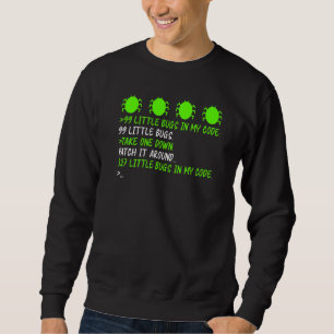 Sudadera 99 Bugs Tee Debugging Patch A Bug Causa Más Softw