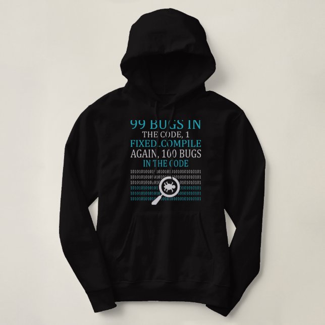 Sudadera 99 fallos 1 arreglados... Compilar De Nuevo 100 Er (Diseño del anverso)