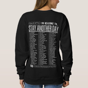 Sudadera 99 razones para quedarse otro día - Salud Mental