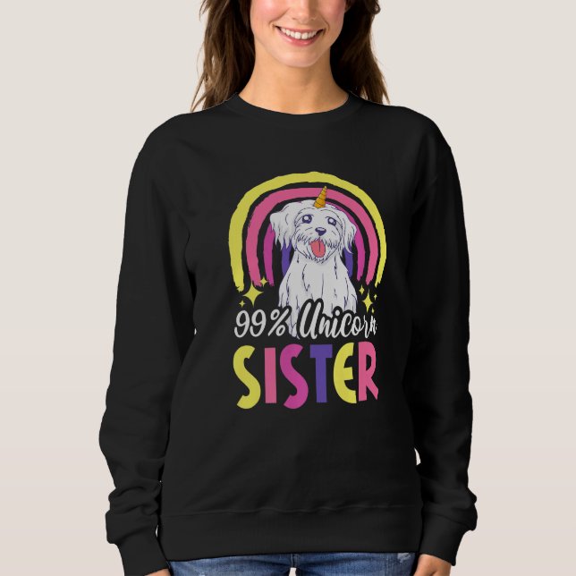 Sudadera 99 Unicorn Sister with a Dog (Anverso)