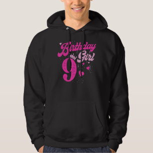 Sudadera 9.ª Chica de cumpleaños Corona cumpleaños 9 años