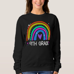 Sudadera 9.ª Maestra Estudiante Colorida Arcoiris de vuelta