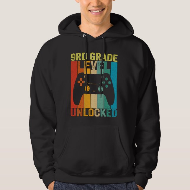 Sudadera 9.º Grado de jugadores de videojuegos desbloqueado (Anverso)