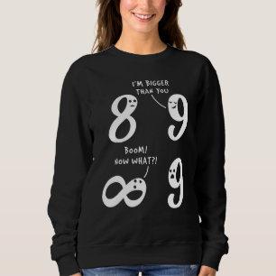 Sudadera 9 Es Más Grande Que 8 Pero No Chiste De Matemática