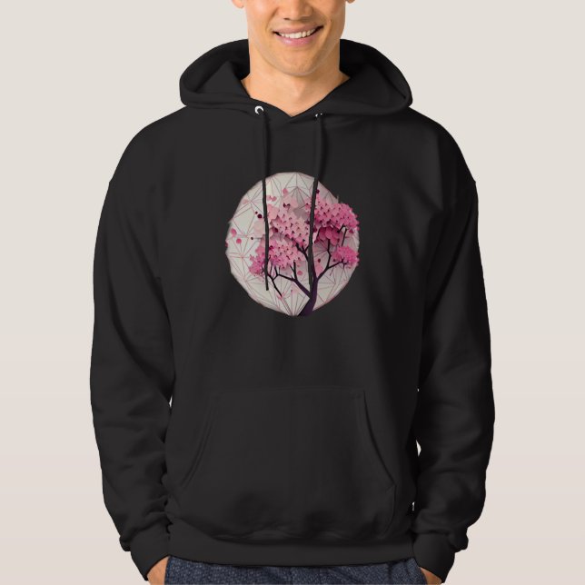 Sudadera A Beautiful Symbol of Renewal Cherry Blossom Geome (Anverso)