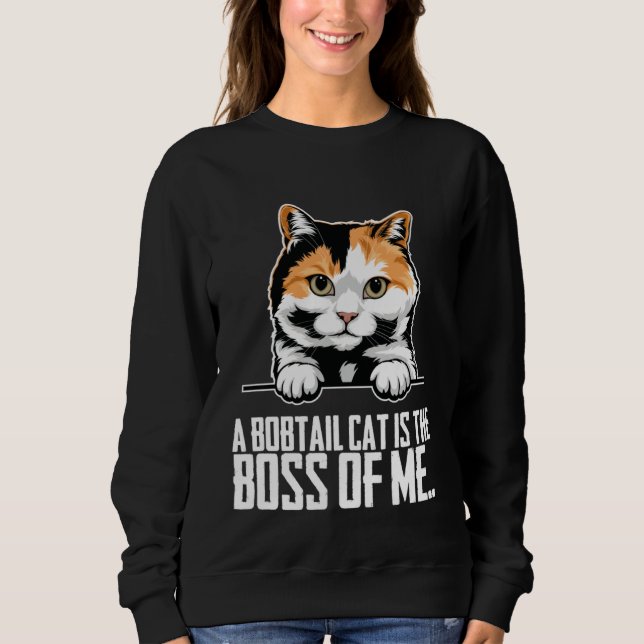 Sudadera A bobtail cat is the boss of me (Anverso)