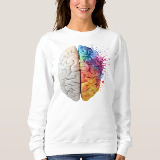 Sudadera A brain divided between logical and creative sides