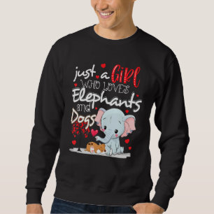 Sudadera A chica Le Encantan Los Elefantes Y Los Perros Ele