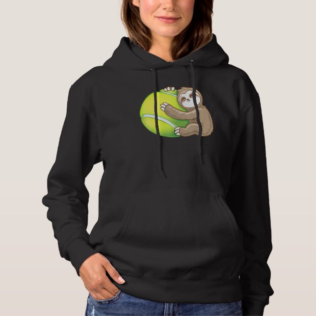 Sudadera A Cute Sloth Le Encanta La Pelota De Tenis (Anverso)