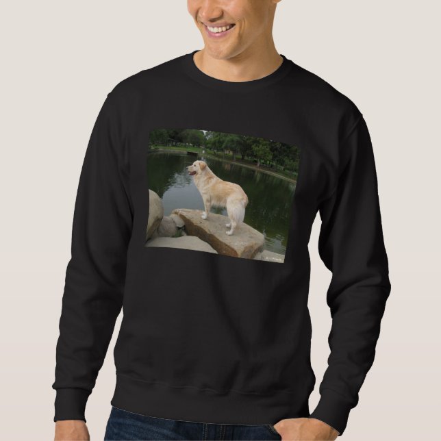 Sudadera A Dog At A Pond (Anverso)
