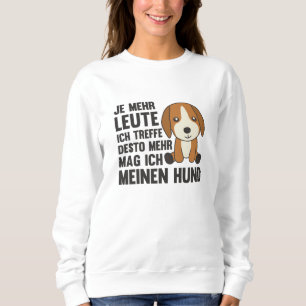 Sudadera A Dog Beagle no le gusta la gente, perros callejer