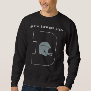 Sudadera A Ella Le Encanta El Pie Gracioso Retro De Dallas