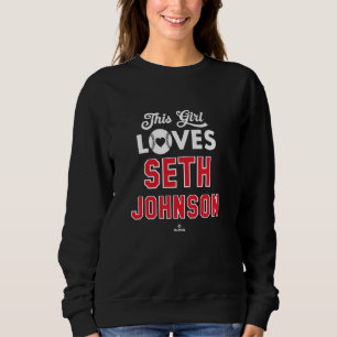 Sudadera A este Chica le encanta el béisbol de Seth Johnson