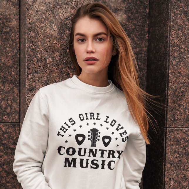 Sudadera A este Chica le encanta la música country (country music girl sweatshirt)