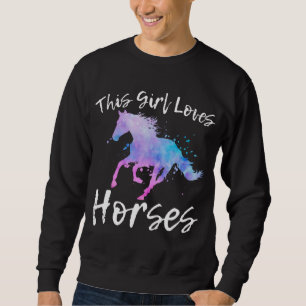 Sudadera A ESTE CHICA LE ENCANTAN LOS CABALLOS Chica ecuest