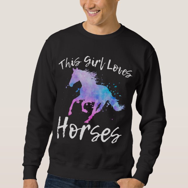 Sudadera A ESTE CHICA LE ENCANTAN LOS CABALLOS Chica ecuest (Anverso)