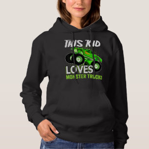 Sudadera A Este Niño Le Encanta Los Camiones De Monstruo Ch