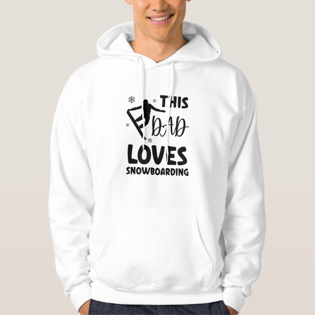 Sudadera A este papá le encanta el snowboard, el papá del S (Anverso)