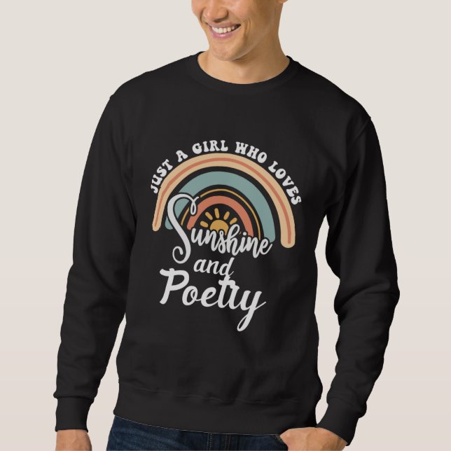 Sudadera A girl who loves sunshine and Poetry (Anverso)