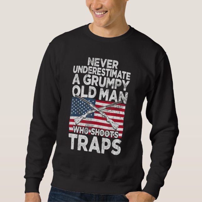 Sudadera A Grumpy Old Man US Flag - Sports Shooter & Clay P (Anverso)