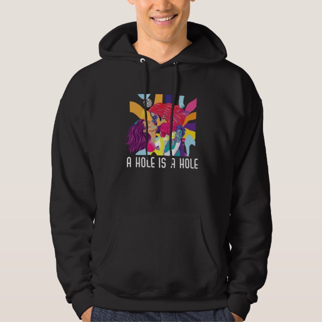 Sudadera A Hole Is A Hole Bisexual Rainbow Pride Bisexualit (Anverso)
