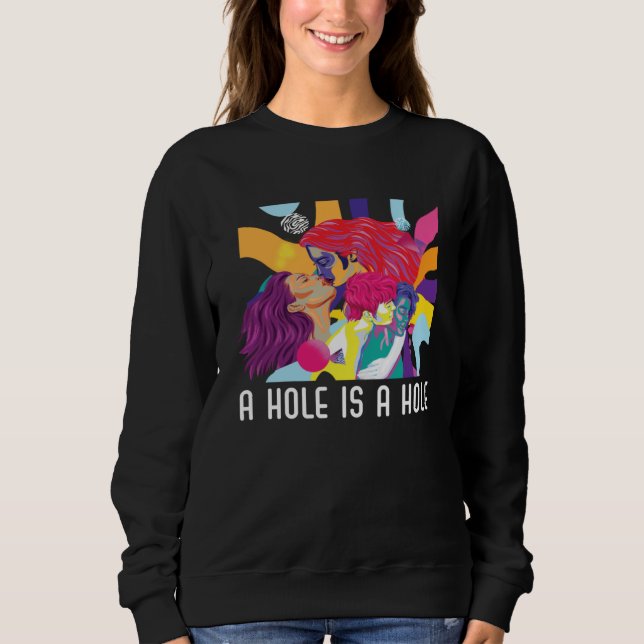 Sudadera A Hole Is A Hole Bisexual Rainbow Pride Bisexualit (Anverso)