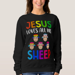 Sudadera A Jesús Le Encanta Toda Su Oveja Orgullo Lgbt Band