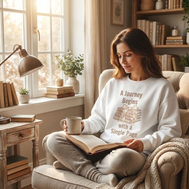 Sudadera A Journey Begins with a Single Page: Book Lover (Subido por el creador)