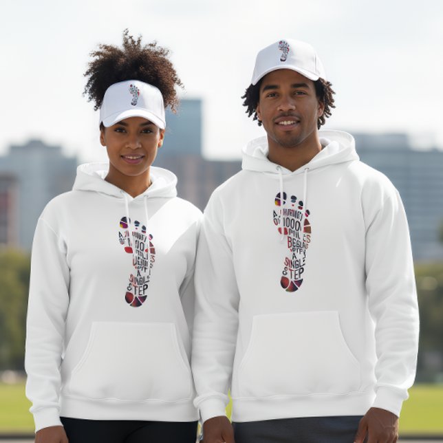 Sudadera A Journey of 1000 Miles Begins with a Single Step  (Subido por el creador)