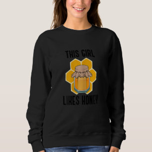 Sudadera A la chica le gusta la miel   Cita Apicultor Hobby