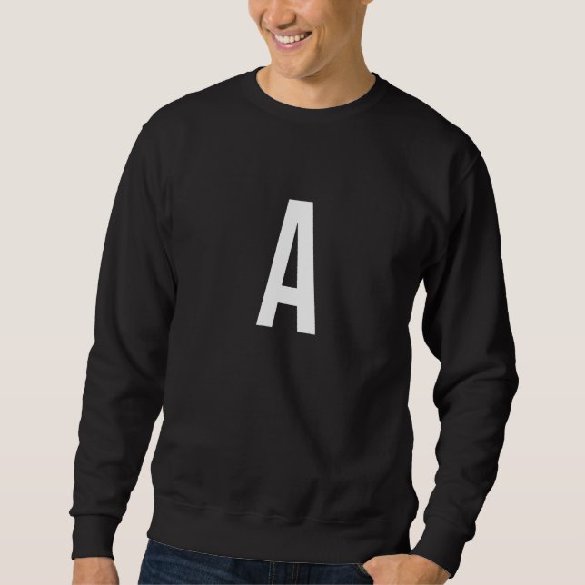 Sudadera A Letter Number Symbol Alphabet Initial Premium (Anverso)