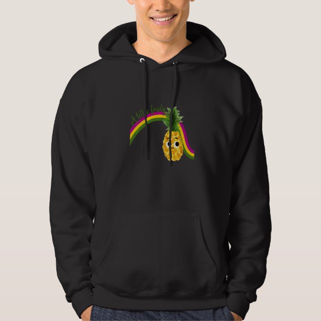 Sudadera A little fruity with pineapple and rainbow for pri (Anverso)