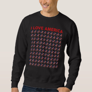 Sudadera A los americanos les encantan las pelotas de fútbo