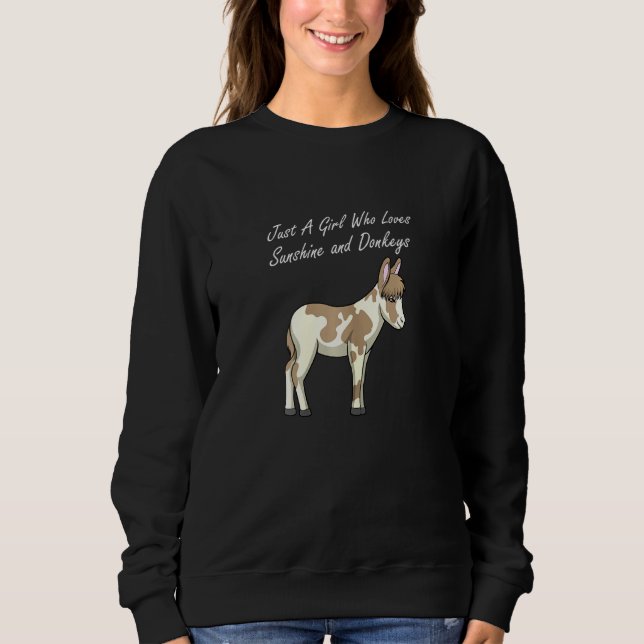 Sudadera A los chicas les gusta la granja de mulas de bebes (Anverso)