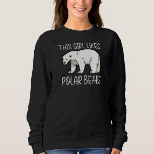 Sudadera A los chicas les gusta los osos polares tristes de